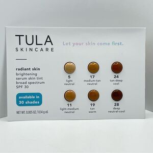 🌺🦋$FREE ~ Tula Radiant Skin Brightening Serum Skin Tint ~ Sampler ~ NEW